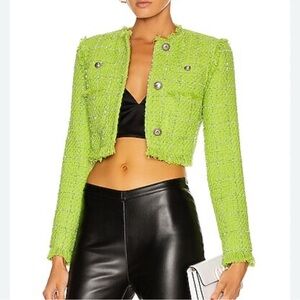 Lime Green Tweed Blazer